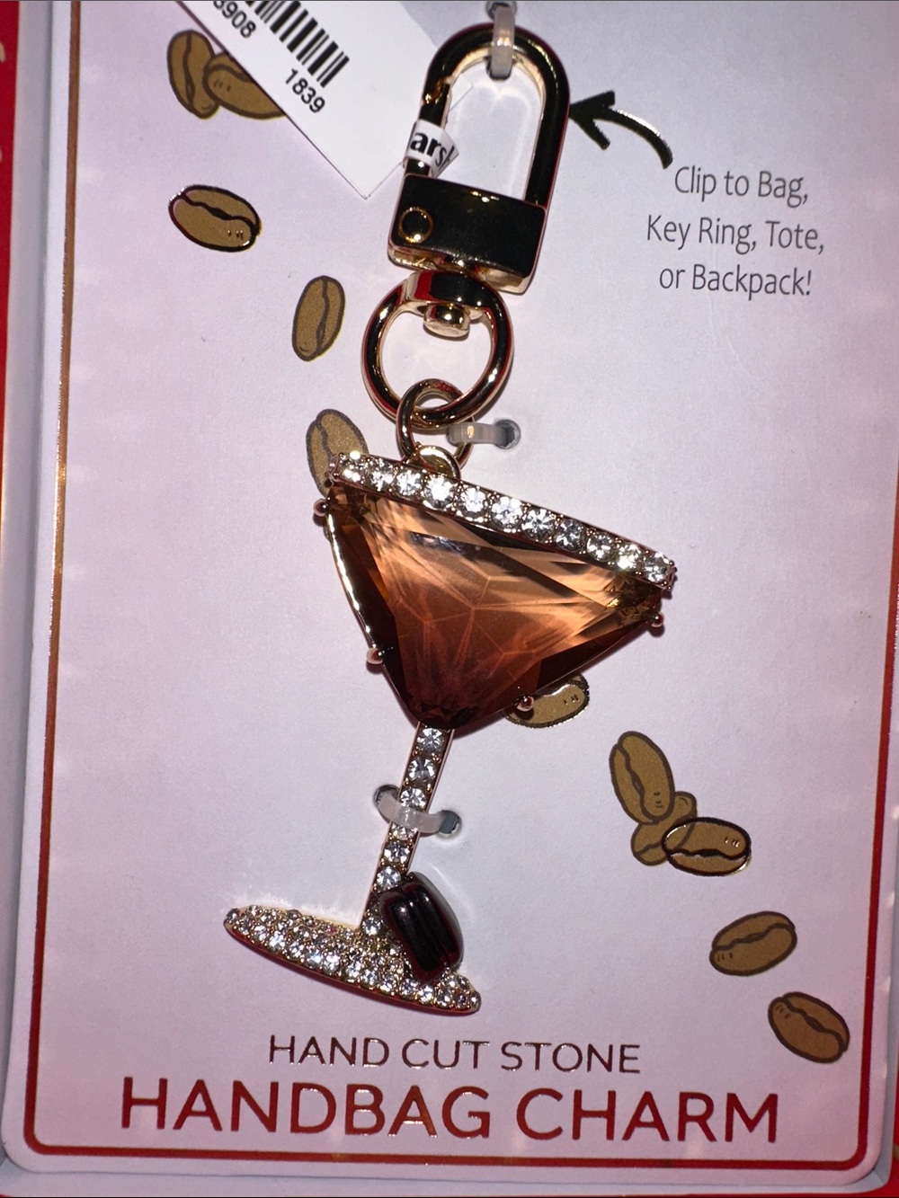 Coffee handbag charm